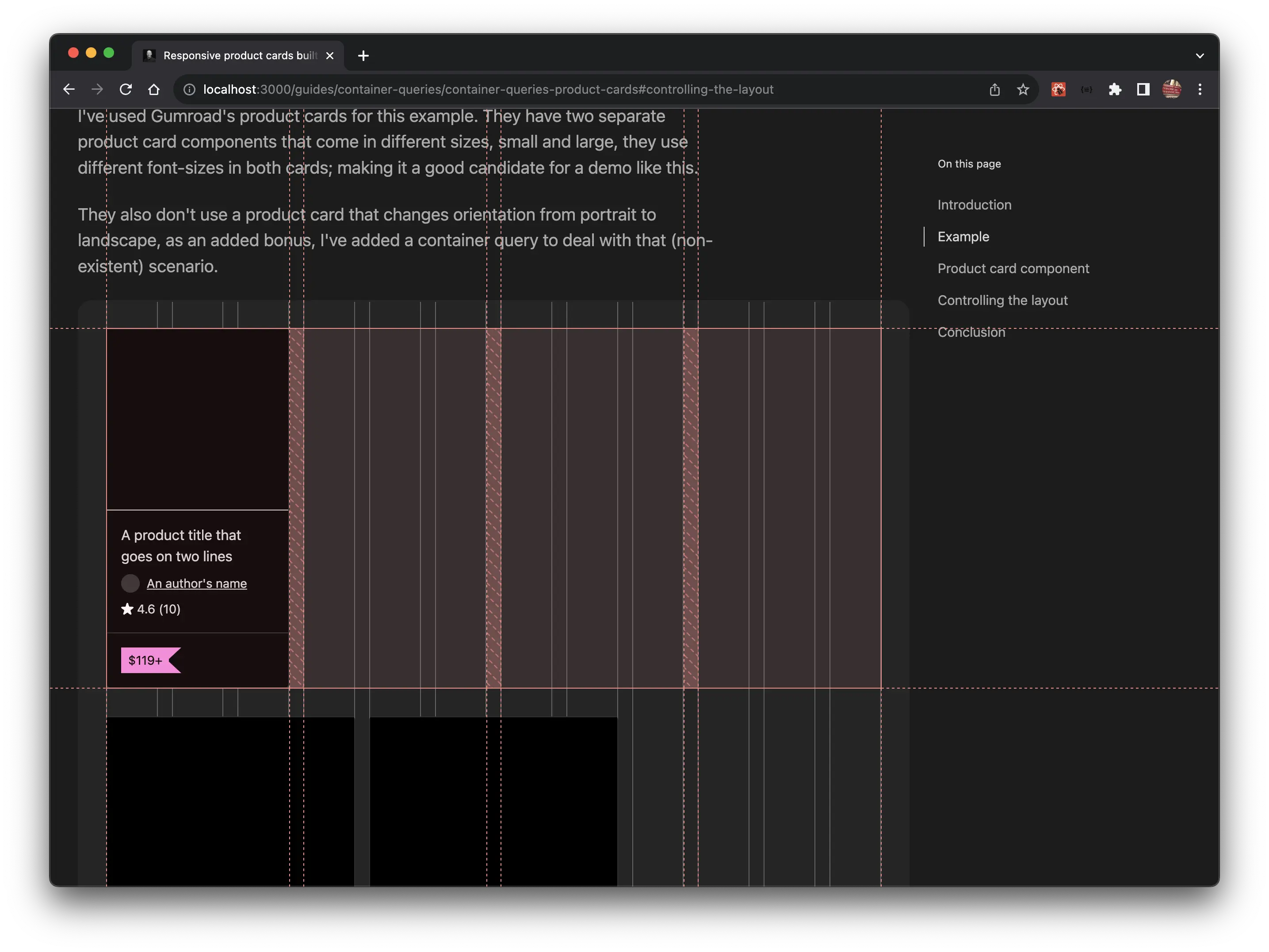 Product card width is constrained with auto-fill